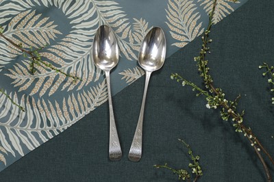 Lot 237 - A pair of William IV silver basting spoons