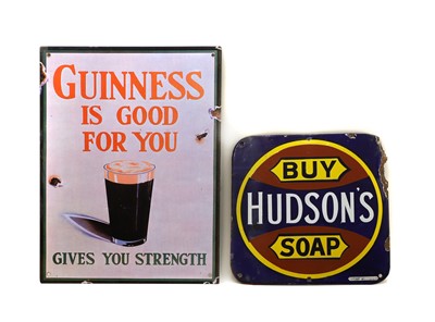 Lot 234 - An enamel Guinness sign