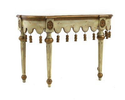 Lot 310 - A Louis XVI style painted console table