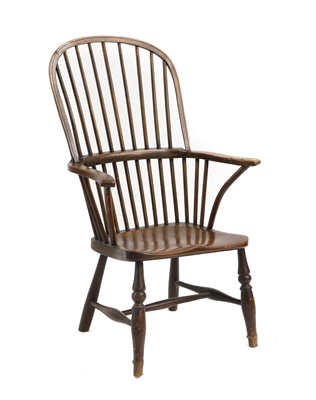 Lot 395 - An elm Windsor armchair