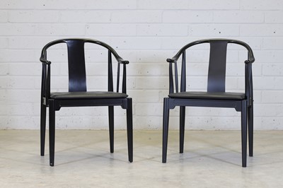 Lot 249 - A pair of Danish ebonised 'PP-66' or 'China Chair' ash armchairs