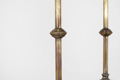 Lot 58 - A mahogany, marquetry and brass étagère