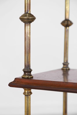 Lot 58 - A mahogany, marquetry and brass étagère