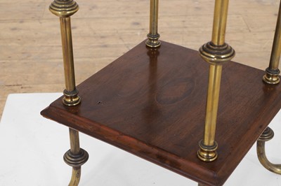 Lot 58 - A mahogany, marquetry and brass étagère