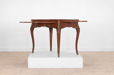 Lot 27 - A Louis XV-style kingwood and tulipwood marquetry bureau plat