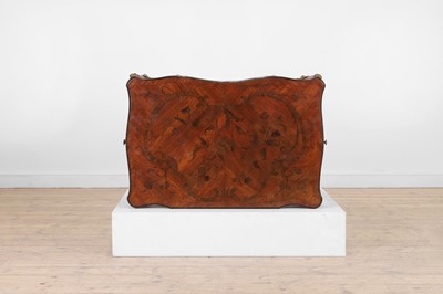 Lot 27 - A Louis XV-style kingwood and tulipwood marquetry bureau plat