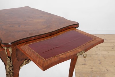 Lot 27 - A Louis XV-style kingwood and tulipwood marquetry bureau plat