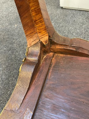 Lot 27 - A Louis XV-style kingwood and tulipwood marquetry bureau plat