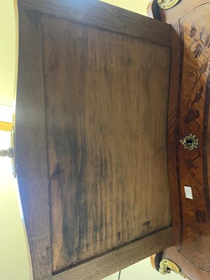 Lot 27 - A Louis XV-style kingwood and tulipwood marquetry bureau plat