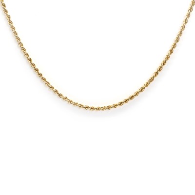 Lot 345 - A 14ct gold rope chain