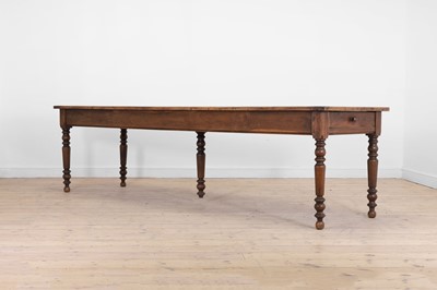 Lot 64 - A Victorian oak kitchen table