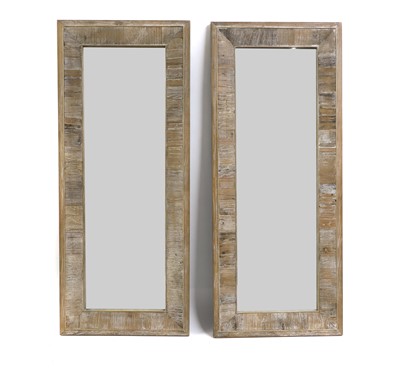 Lot 435 - A pair of Loaf reclaimed wood wall mirrors