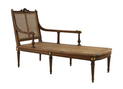 Lot 317 - A mahogany chaise longue