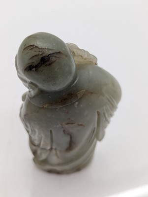 Lot 59 - Two Chinese jade monks