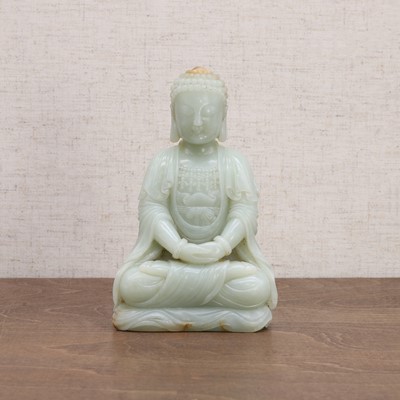 Lot 256 - A Chinese jade Buddha