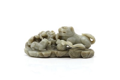 Lot 56 - A Chinese jade carving