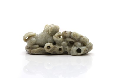 Lot 56 - A Chinese jade carving
