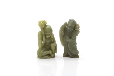 Lot 193 - Two Chinese jade figures