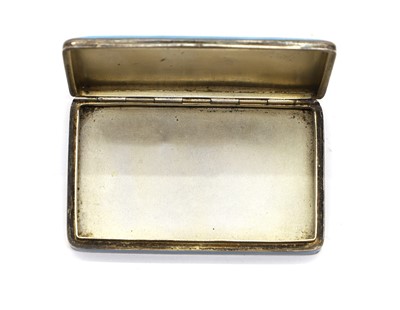 Lot 26 - A silver and enamelled snuff box