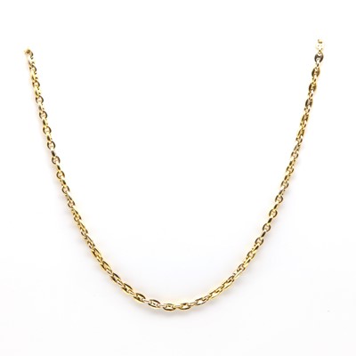 Lot 204 - An 18ct two colour gold anchor link chain, by Cartier