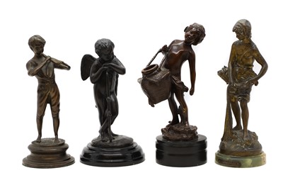 Lot 179 - A group of four spelter figures