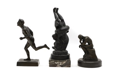 Lot 180 - Two bronze figures