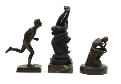 Lot 180 - Two bronze figures