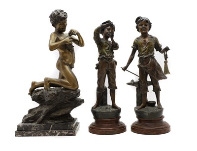Lot 178 - A group of three spelter figures