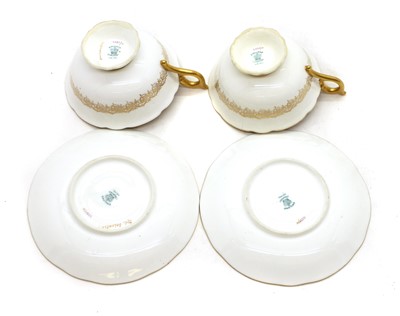 Lot 101 - Two sets of Coalport porcelain cups and saucers