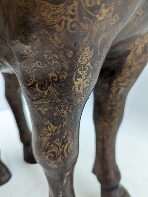 Lot 67 - A large Chinese bronze horse