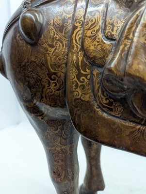 Lot 67 - A large Chinese bronze horse