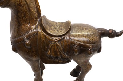 Lot 67 - A large Chinese bronze horse