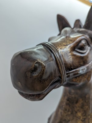 Lot 67 - A large Chinese bronze horse