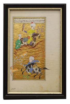 Lot 84 - A group of Moghul illuminated paintings