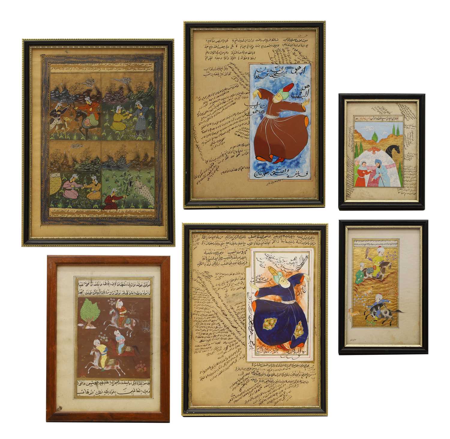 Lot 84 - A group of Moghul illuminated paintings