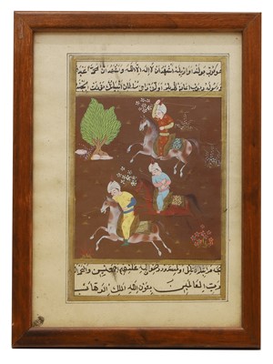 Lot 84 - A group of Moghul illuminated paintings