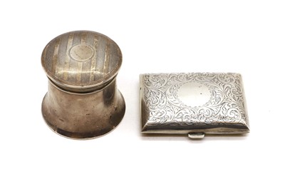 Lot 61 - A silver ink well