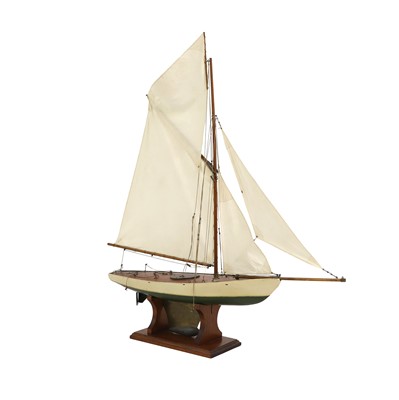 Lot 253 - A decorative pond yacht