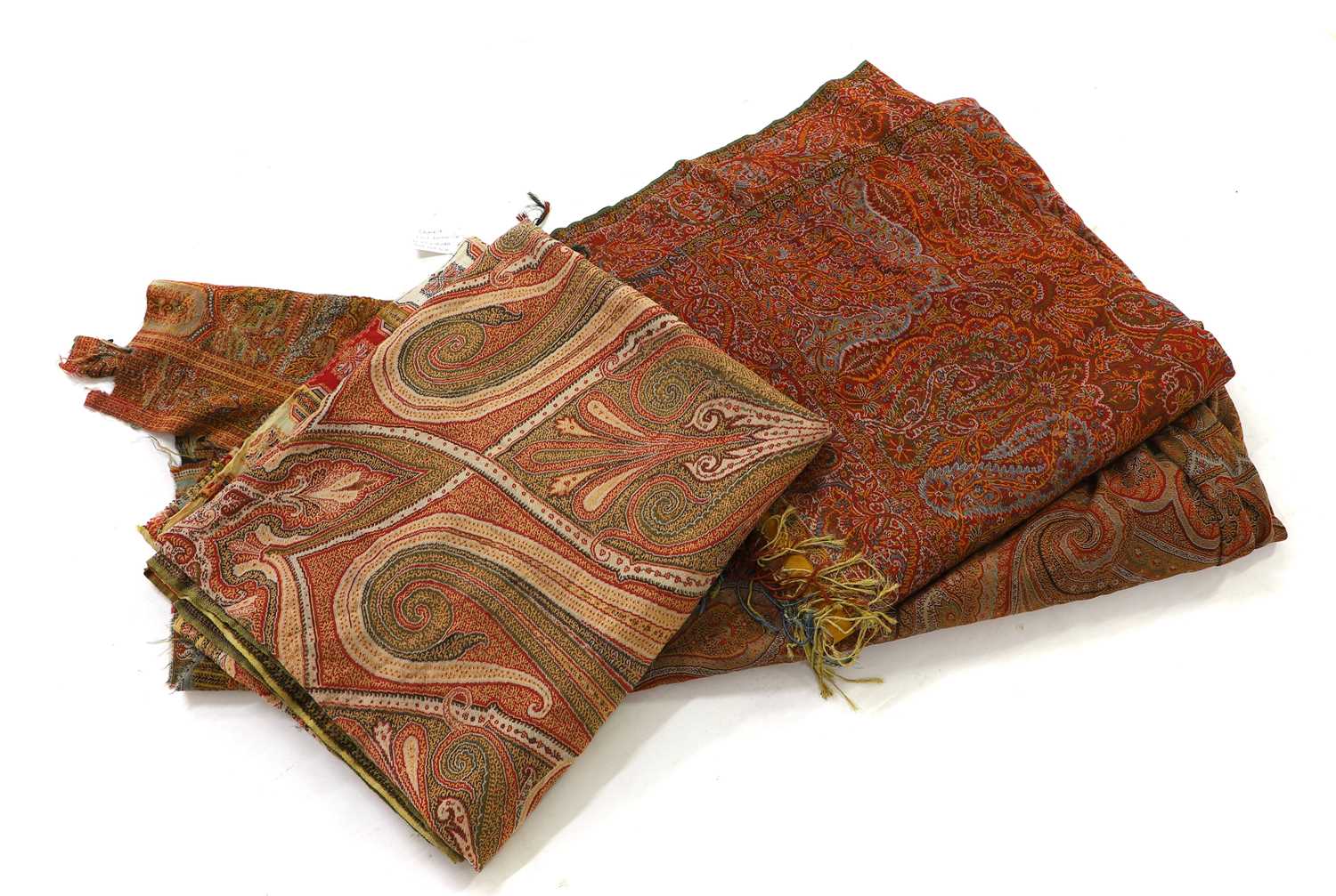 Lot 449 - A group of three paisley shawls