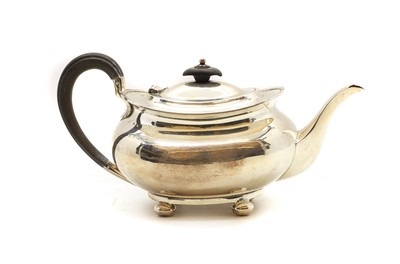 Lot 34 - A silver teapot