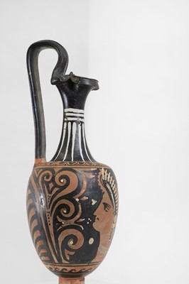 Lot 86 - An Apulian classical red-figure trefoil oinochoe