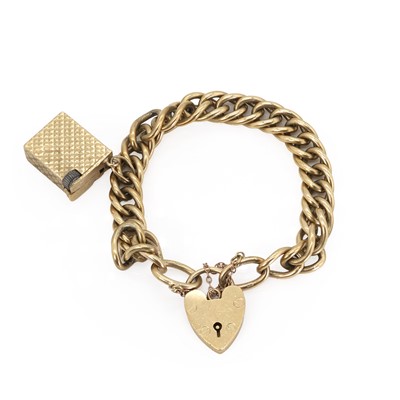 Lot 334 - A 9ct gold charm bracelet