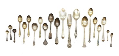 Lot 52 - A collection of silver spoons