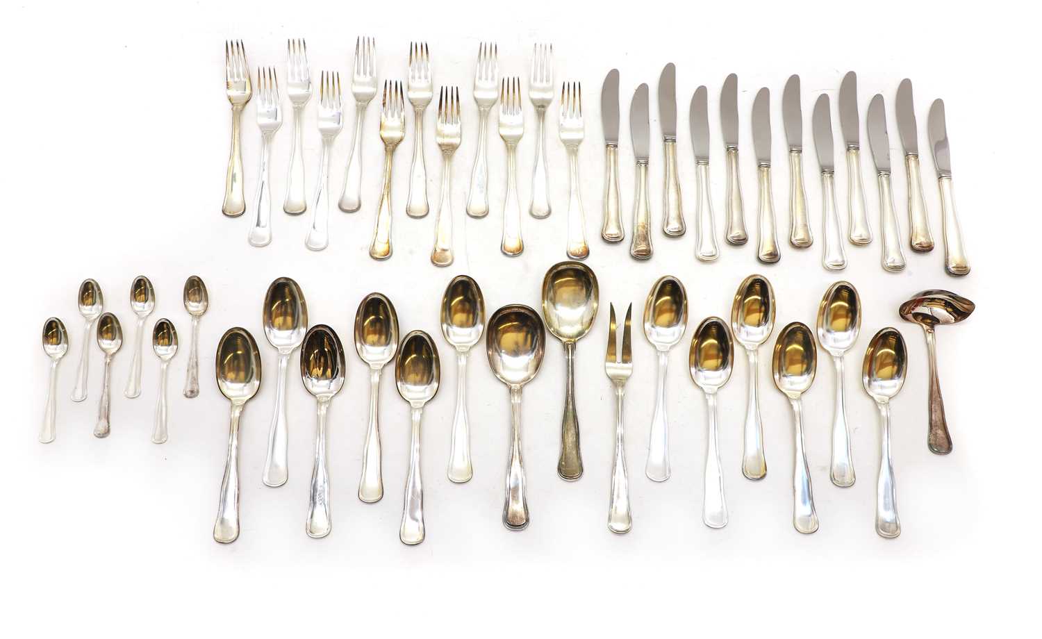 Lot 51 - A set of Danish silver flatware