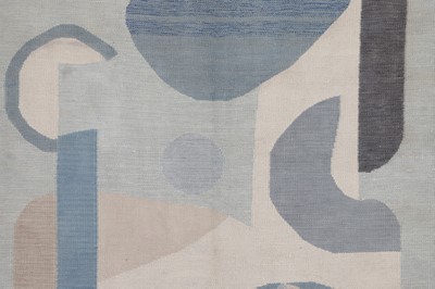 Lot 50 - A contemporary flat-weave rug of abstract design