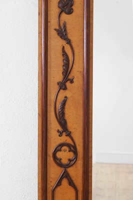 Lot 72 - A Gothic Revival maple mirror
