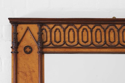 Lot 72 - A Gothic Revival maple mirror