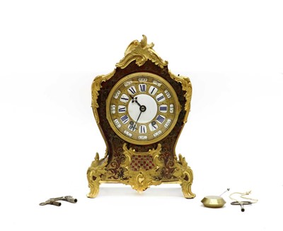 Lot 171 - A Boulle work mantel clock