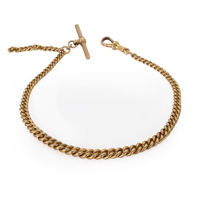 Lot 396 - A 9ct gold Albert chain