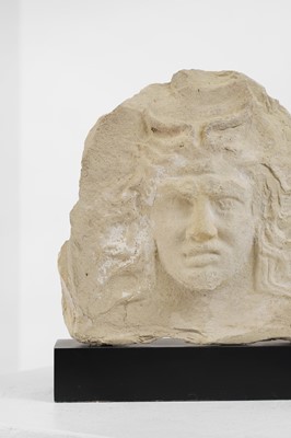 Lot 83 - A classical terracotta antefix of Pan